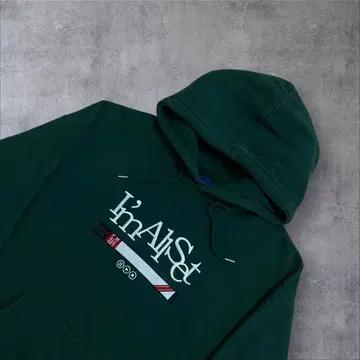 로맨틱크라운 빅로고 그린 후드티 3