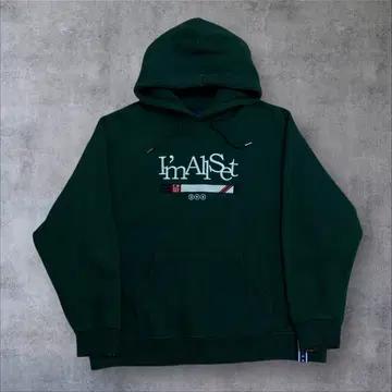 로맨틱크라운 빅로고 그린 후드티 2