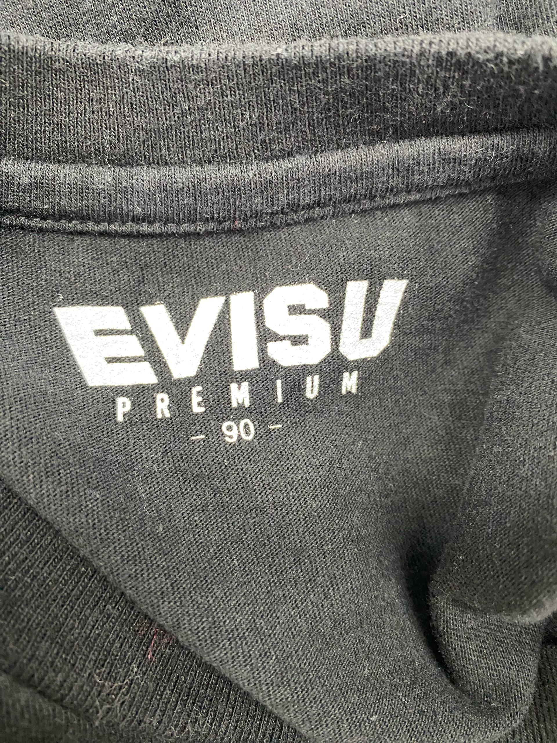 에비수(Evisu) 로고 프린팅 블랙 반팔 티셔츠 173 7