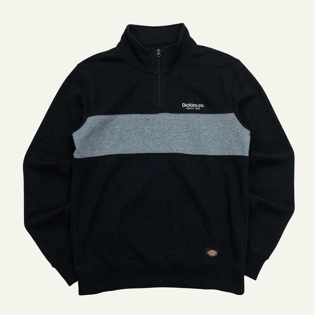 디키즈 스몰 로고 하프 집업 배색 맨투맨 1