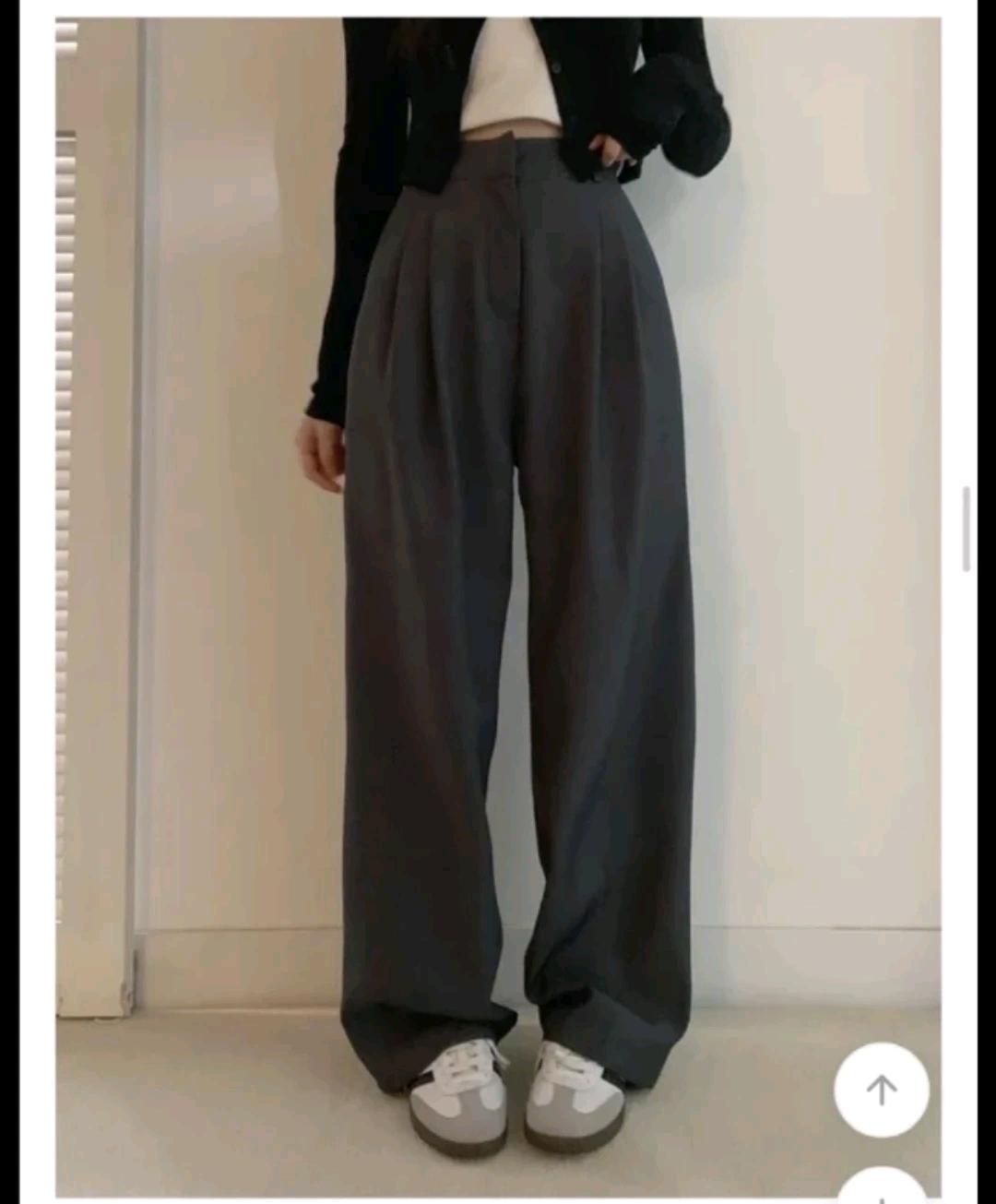 차콜 와이드 팬츠 M 3