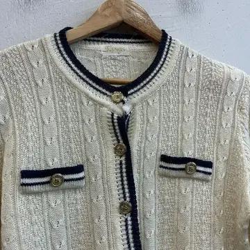 Made in JAPAN 린넨 블렌드 금장 가디건 우먼즈 3