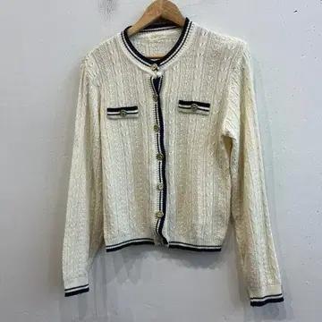Made in JAPAN 린넨 블렌드 금장 가디건 우먼즈 2