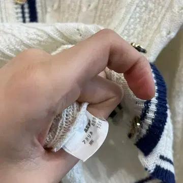 Made in JAPAN 린넨 블렌드 금장 가디건 우먼즈 8