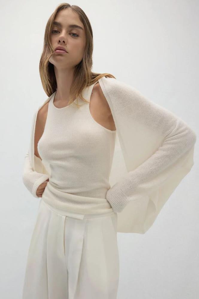 [리퍼브] [네이키드 캐시미어] NAKED CASHMERE MELI 가디건 아이보리 8