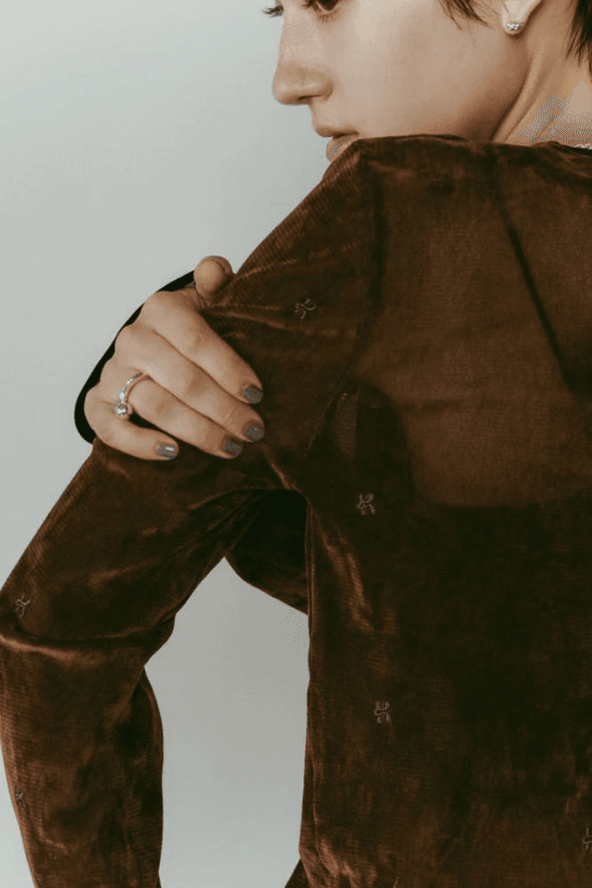 [크누스마프]  투웨이 쉬어 벨로아 탑 브라운 5