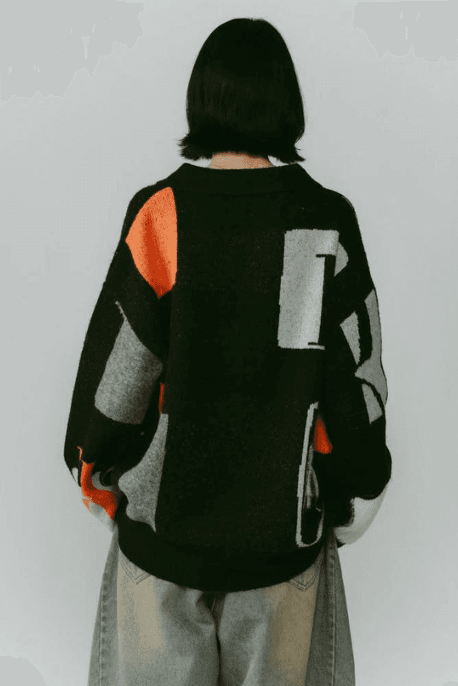 [크누스마프] KNUTH MARF K 디자인 니트 풀오버 BLACK 4
