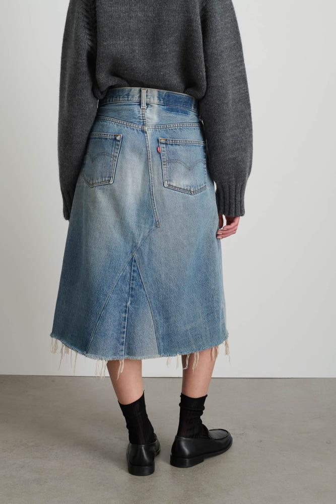 [비사이드] B SIDES VINTAGE INSERT SKIRT-VINTAGE INDIGO 8