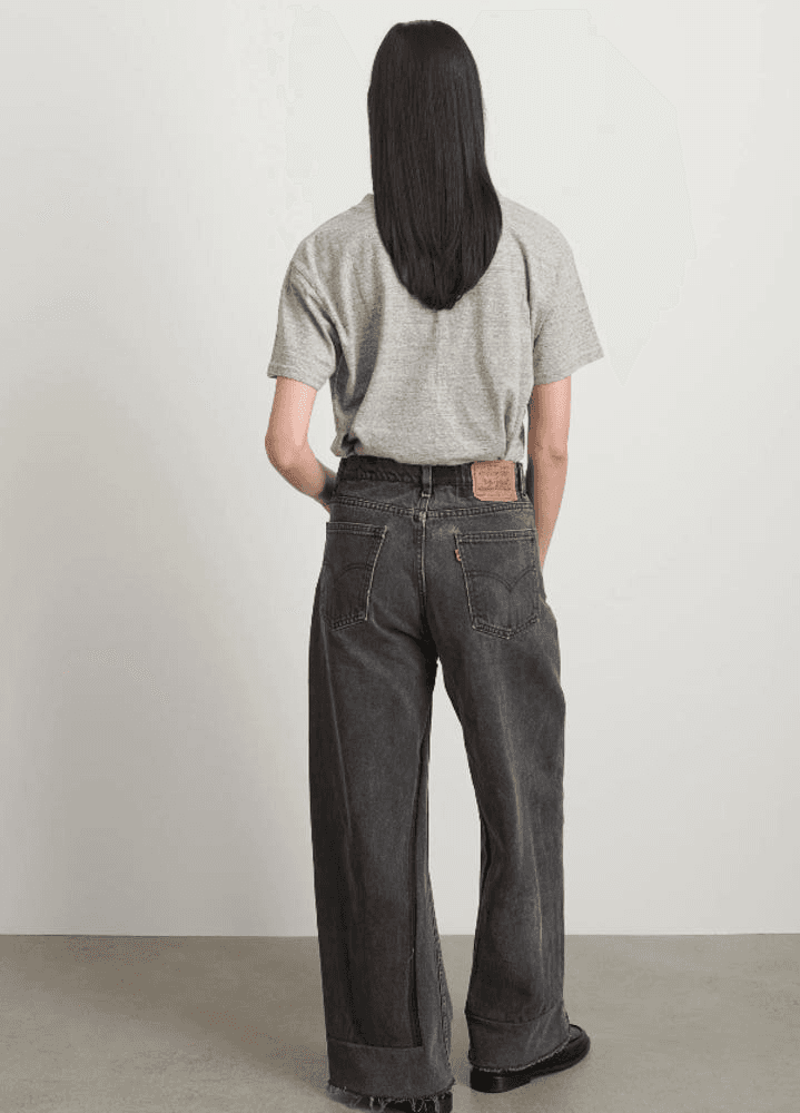 [비사이드] B SIDES REWORKED CULOTTE-VINTAGE BLACK 4