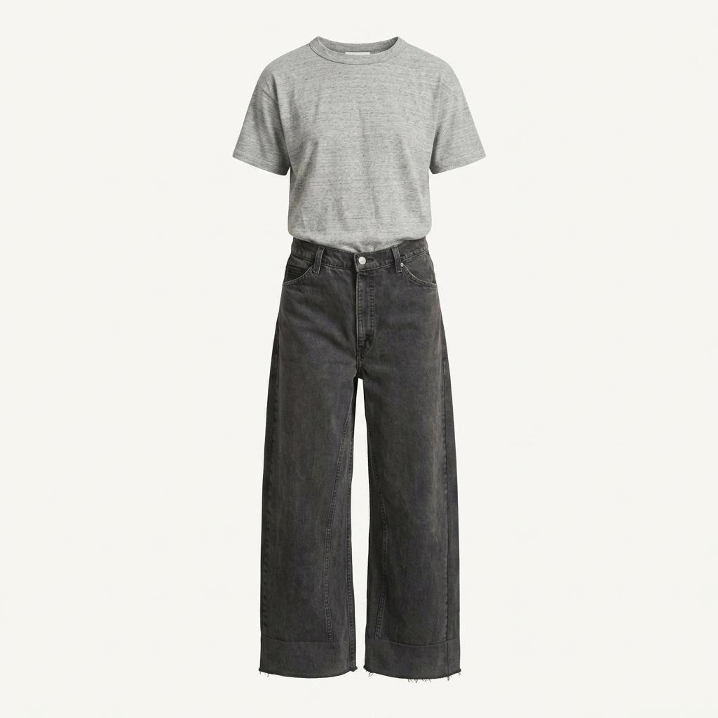 [비사이드] B SIDES REWORKED CULOTTE-VINTAGE BLACK 1