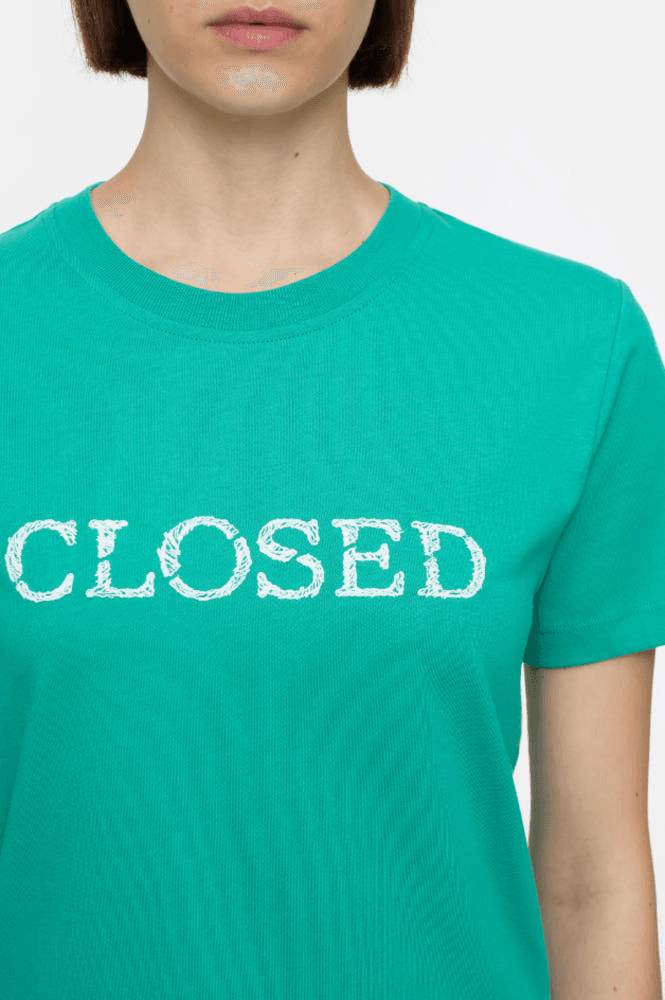 [클로즈드] CLOSED 엠브로이더 자수 티셔츠  그린 5