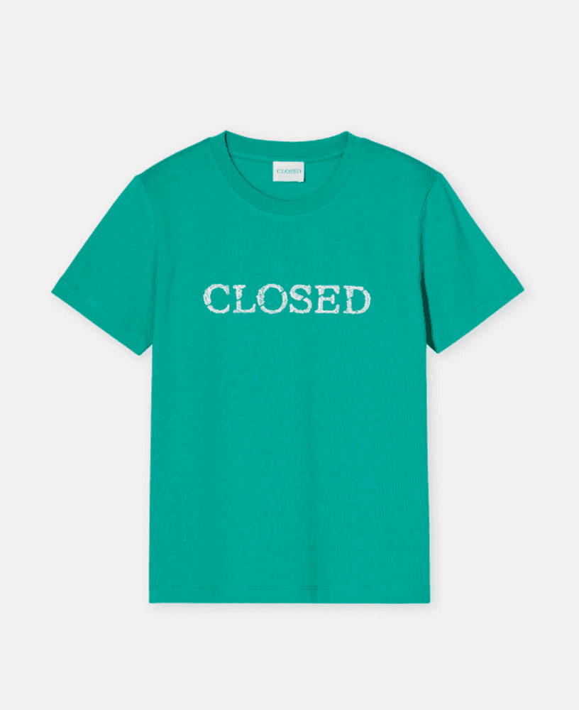 [클로즈드] CLOSED 엠브로이더 자수 티셔츠  그린 2