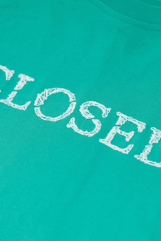 [클로즈드] CLOSED 엠브로이더 자수 티셔츠  그린 11