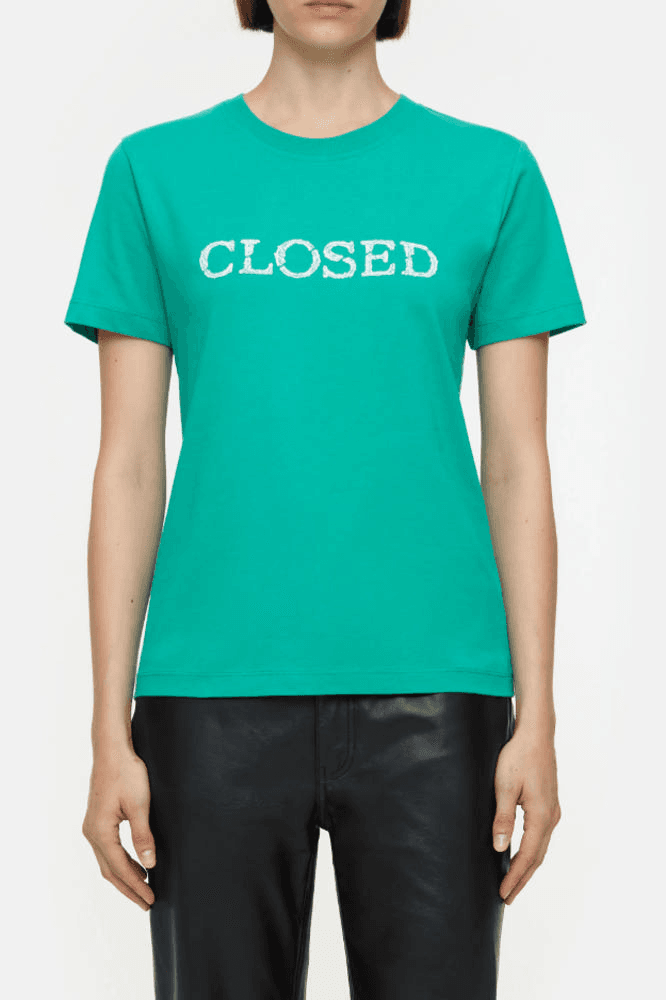 [클로즈드] CLOSED 엠브로이더 자수 티셔츠  그린 10