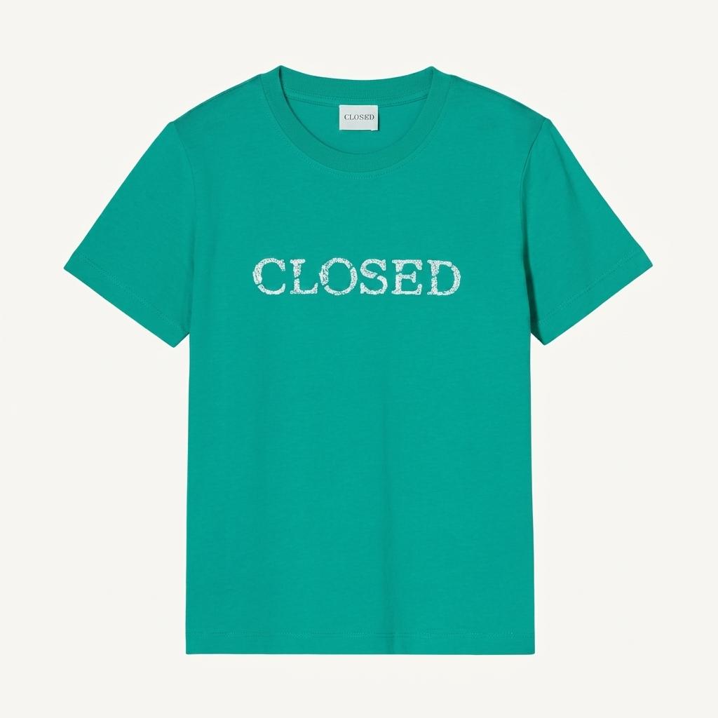 [클로즈드] CLOSED 엠브로이더 자수 티셔츠  그린 1
