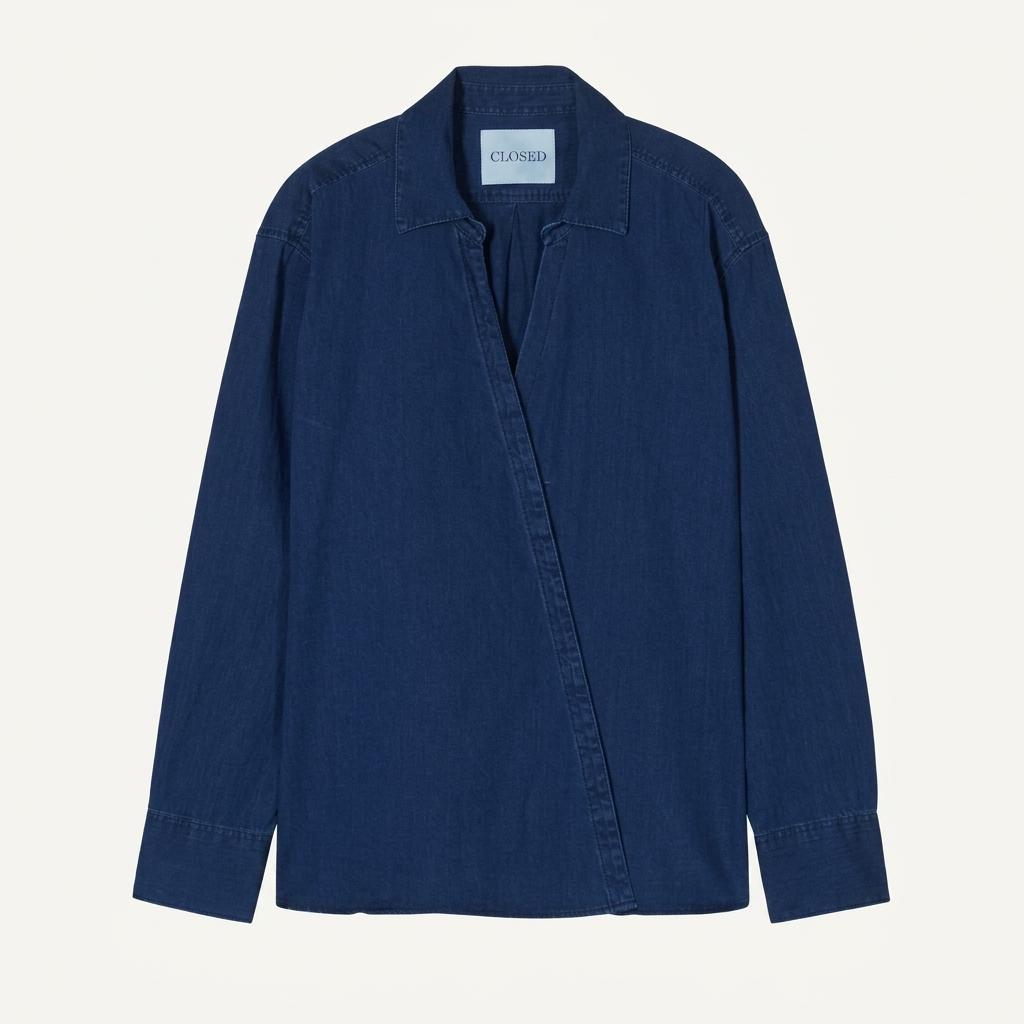 [클로즈드] CLOSED 에이시메트릭 셔츠 ASYMMETRIC SHIRT 네이비 1