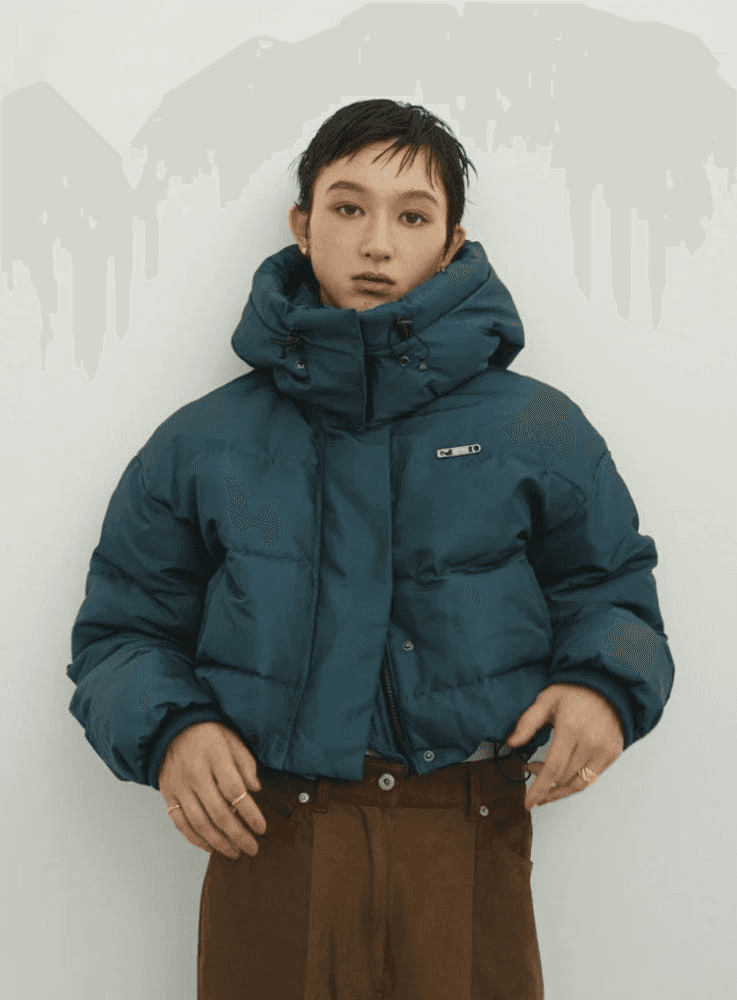 [크누스마프] KNUTH MARF 2WAY 숏 다운 자켓 블루그린 3