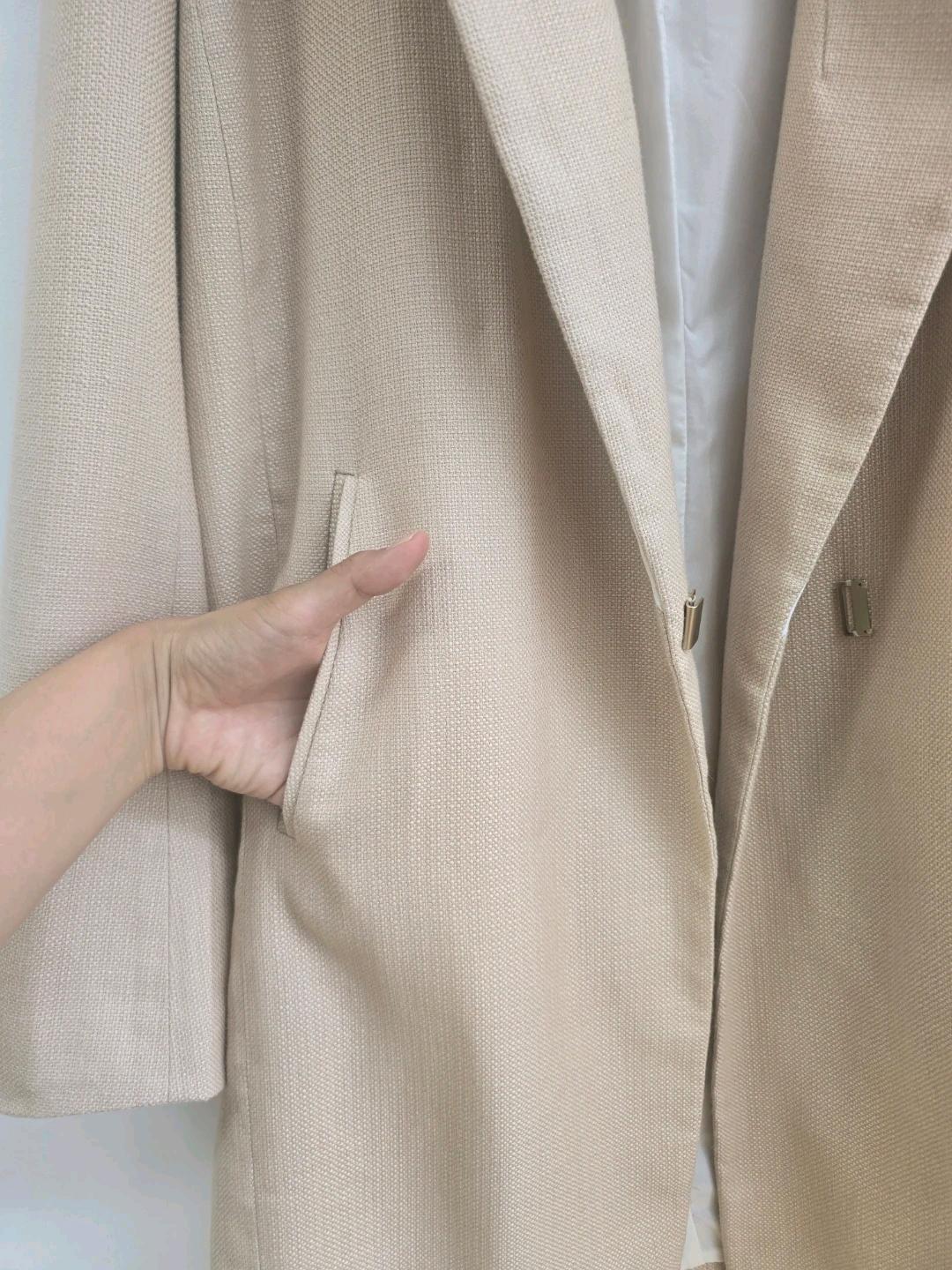택달린새상품) 한섬 sjsj 트위드 봄 코트 7