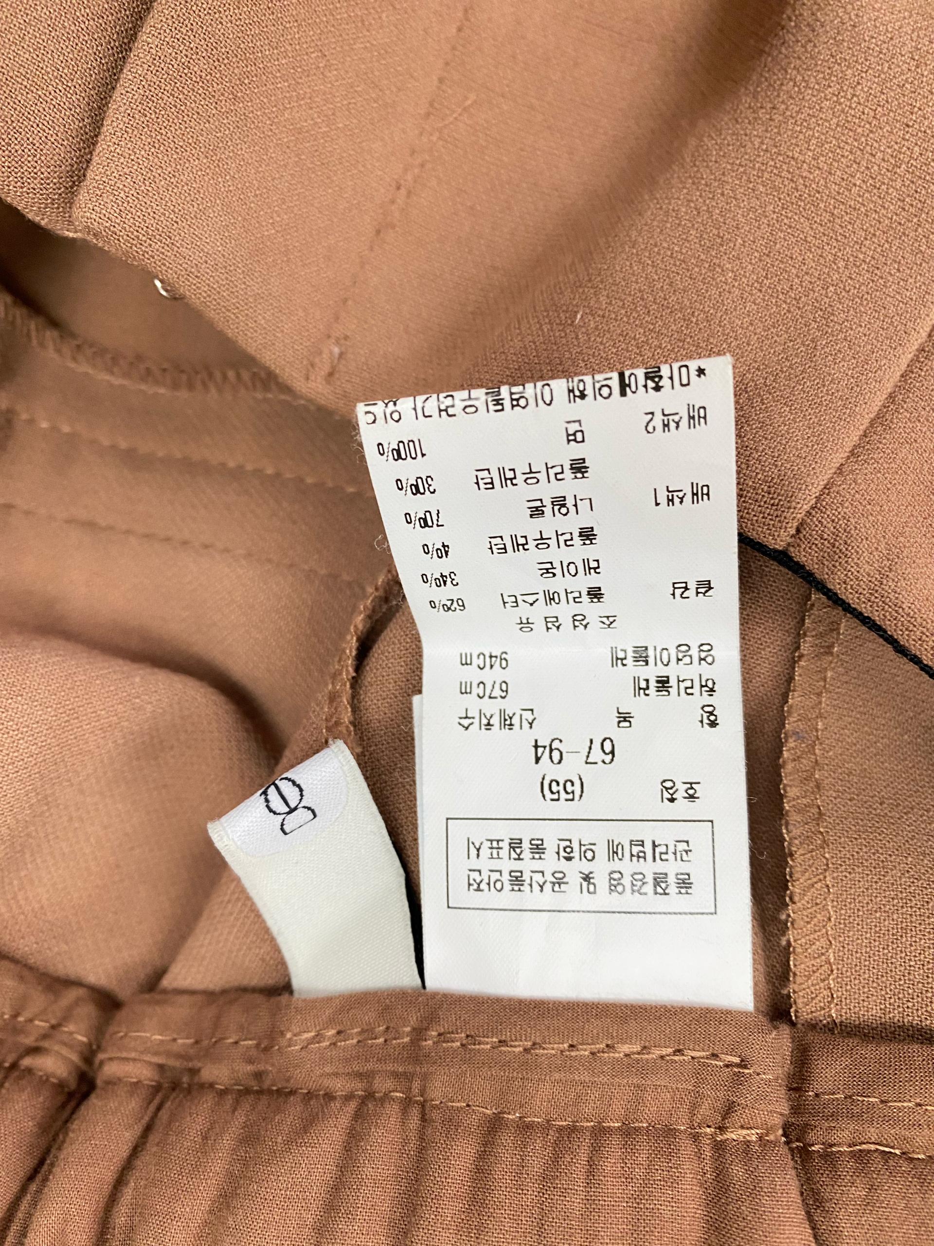 듀엘 뒷밴딩 브라운 세미 와이드 슬랙스178 6