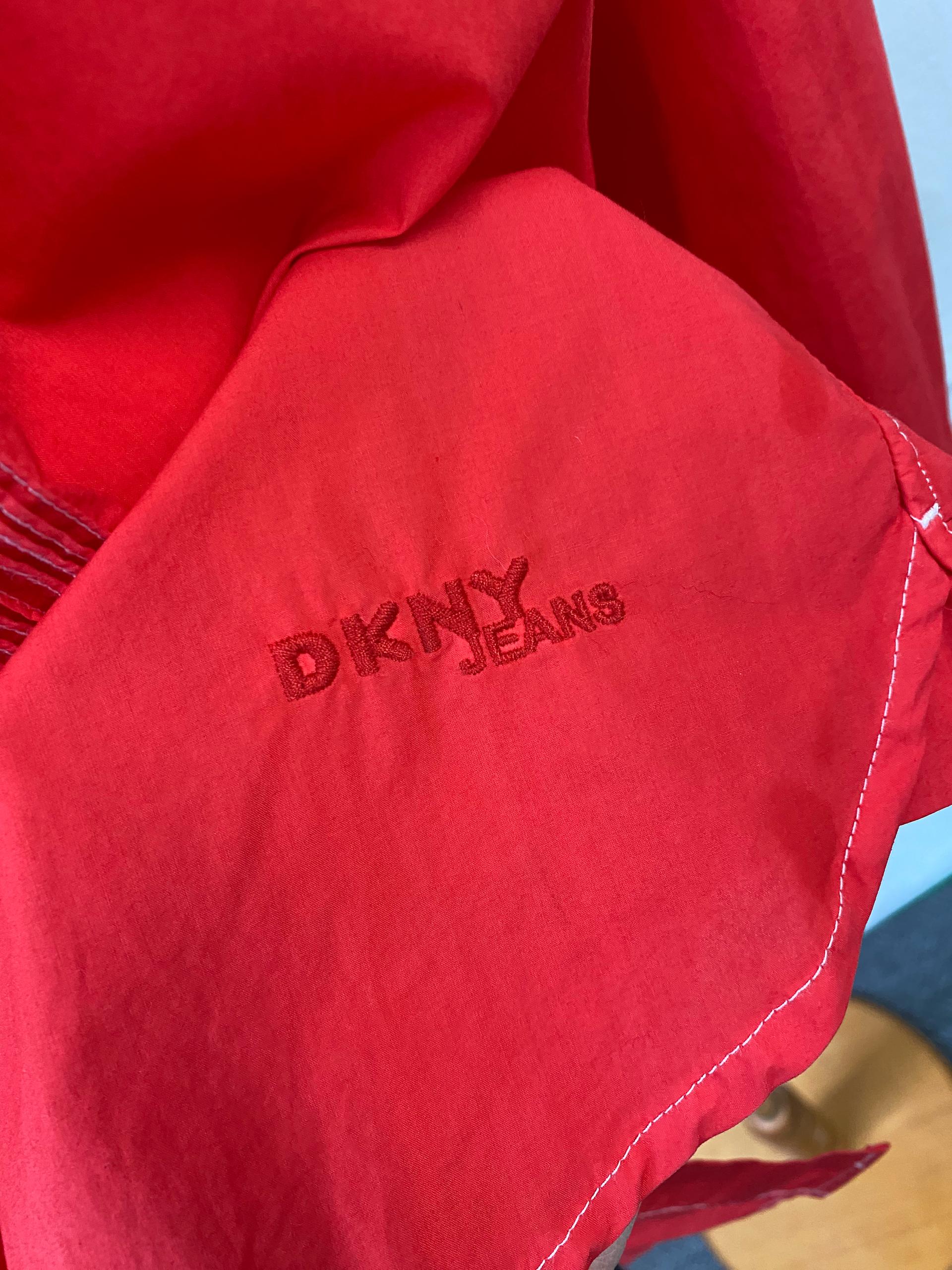 DKNY 레드 핀턱 장식 롱 셔츠 184 8