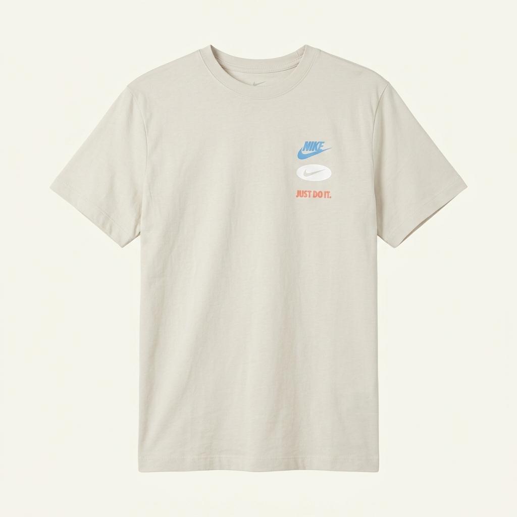 나이키 멀티 로고 반팔 티셔츠 베이지 XXL 1