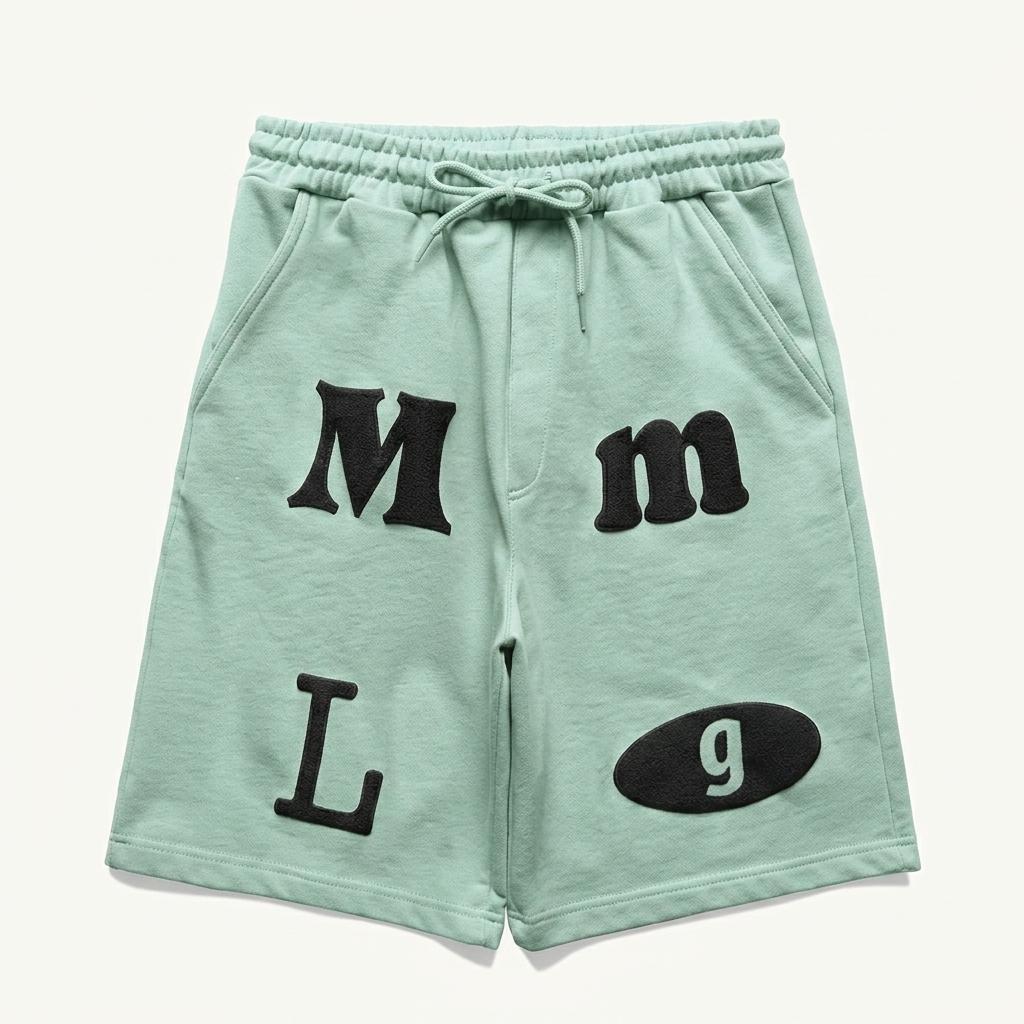 Mmlg 엠엠엘지 빅로고 코튼 스웨트 반바지 민트 1