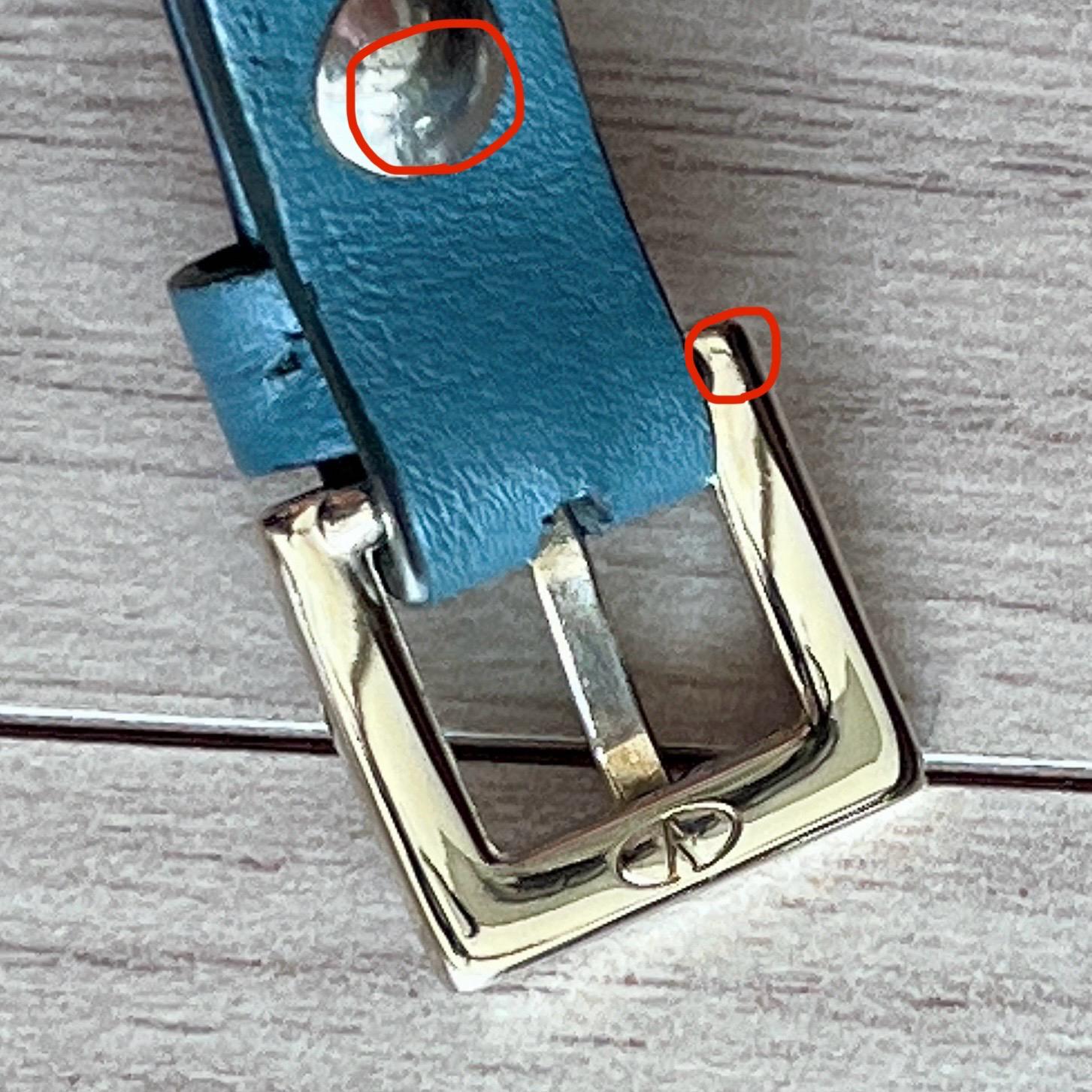 발렌티노 가라바니 락스터드 가죽 팔찌 블루 7