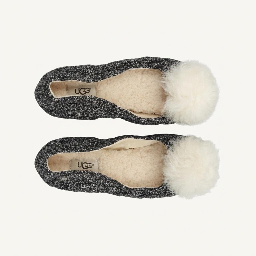 UGG 어그 니트 폼폼 플랫 슈즈 슬리퍼 1