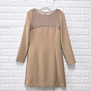 S 한섬 SJSJ 베이지 롱 원피스 C802 2