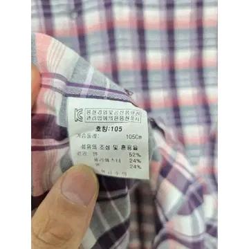 105 한섬 랑방옴므 체크 남방 셔츠 C867 4