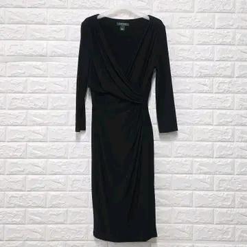 M 폴로랄프로렌 블랙 셔링 드레이핑 원피스 C922 2