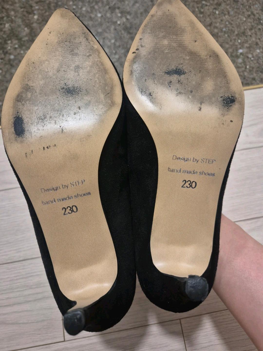 블랙 스웨이드 큐빅 펌프스 230 3