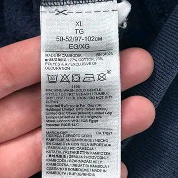 GAP 스펠아웃 빅로고 후드티 네이비 XL 6