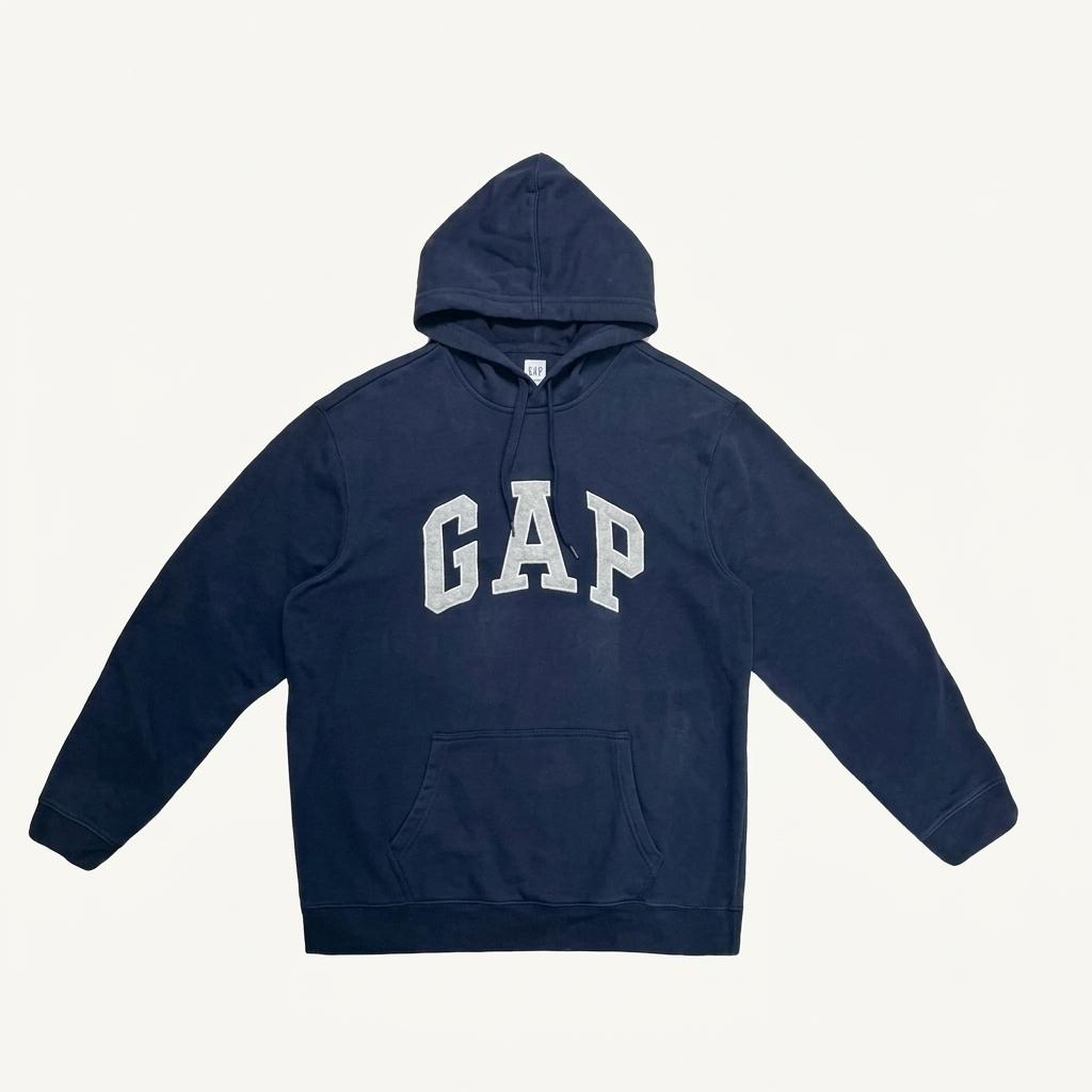 GAP 스펠아웃 빅로고 후드티 네이비 XL 1