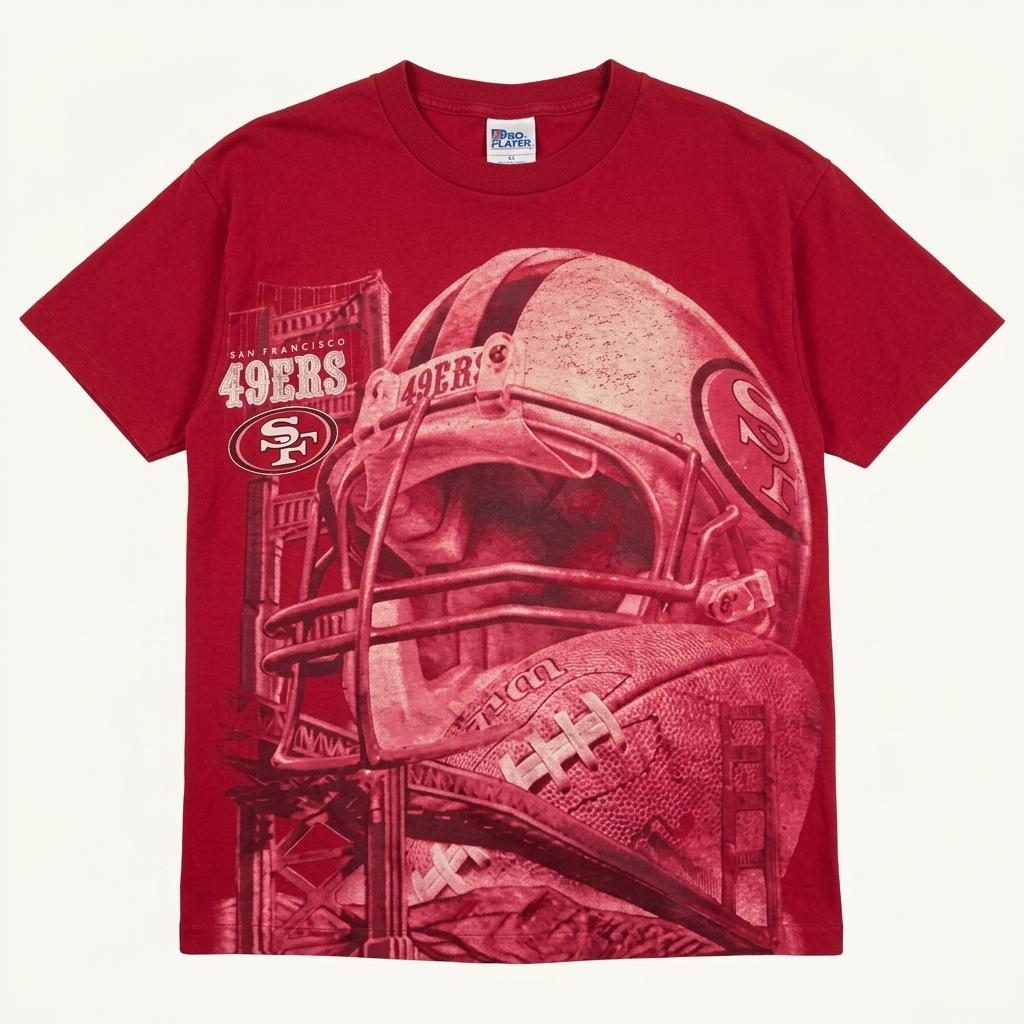 90s 프로 플레이어 NFL 센프란시스코 49ers 티셔츠 3711 1