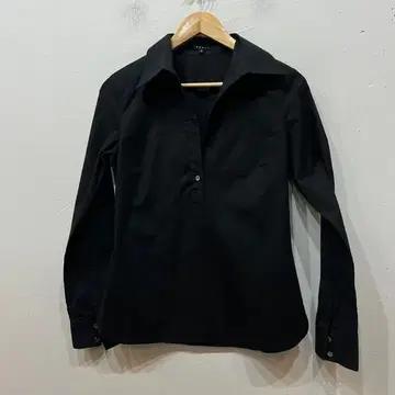 띠어리 재팬 풀오버 오픈 셔츠 블랙 우먼즈 2