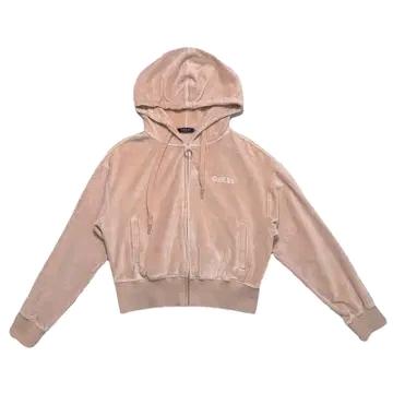 GUESS 크롭 후드집업 피치 XS 2