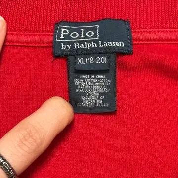 POLO RALPH LAUREN 빅포니 하프 집업 니트 레드 XL 5