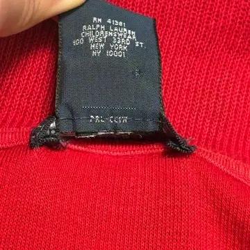 POLO RALPH LAUREN 빅포니 하프 집업 니트 레드 XL 7