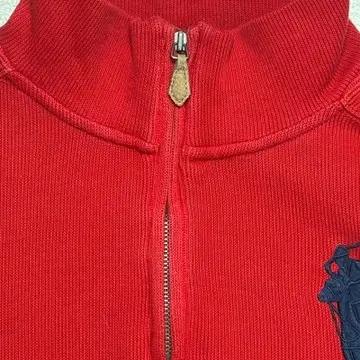 POLO RALPH LAUREN 빅포니 하프 집업 니트 레드 XL 6