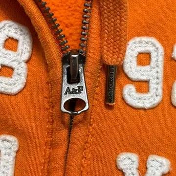 ABERCROMBIE & FITCH 1892 자수 후드집업 오렌지 S 7