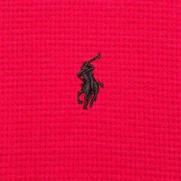 POLO RALPH LAUREN 크루넥 와플 롱슬리브 레드 M 3