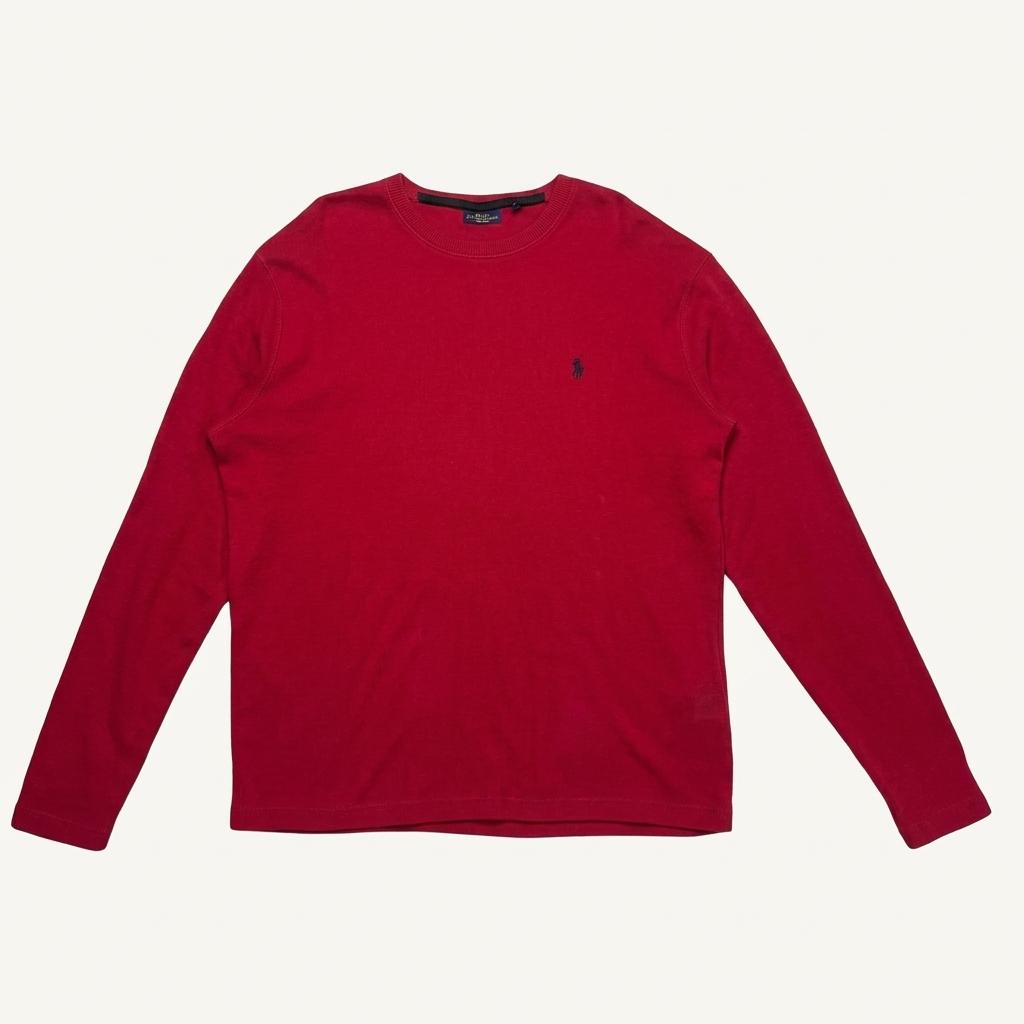 POLO RALPH LAUREN 크루넥 와플 롱슬리브 레드 M 1