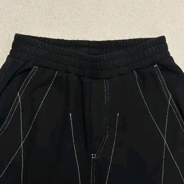 TRAVEL 블랙 스티치 와이드 팬츠 블랙 L 5