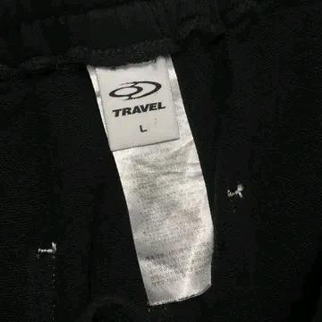 TRAVEL 블랙 스티치 와이드 팬츠 블랙 L 7