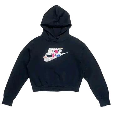 나이키 크롭 벳지 후드티 블랙 M 2