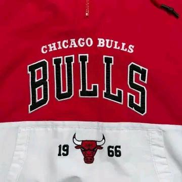 NBA 시카고 볼스 팀로고 아노락 후드티 레드 XL 3