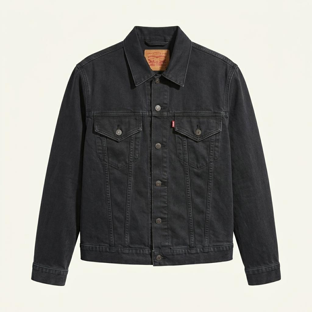 Levis 리바이스 블랙 데님 트러커 자켓 M 1