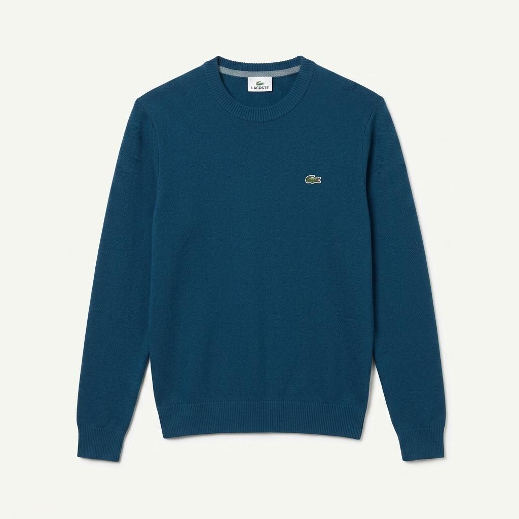 남성 라코스테 울 wool 모 네이비 긴팔 라운드 니트 스웨터 티 1
