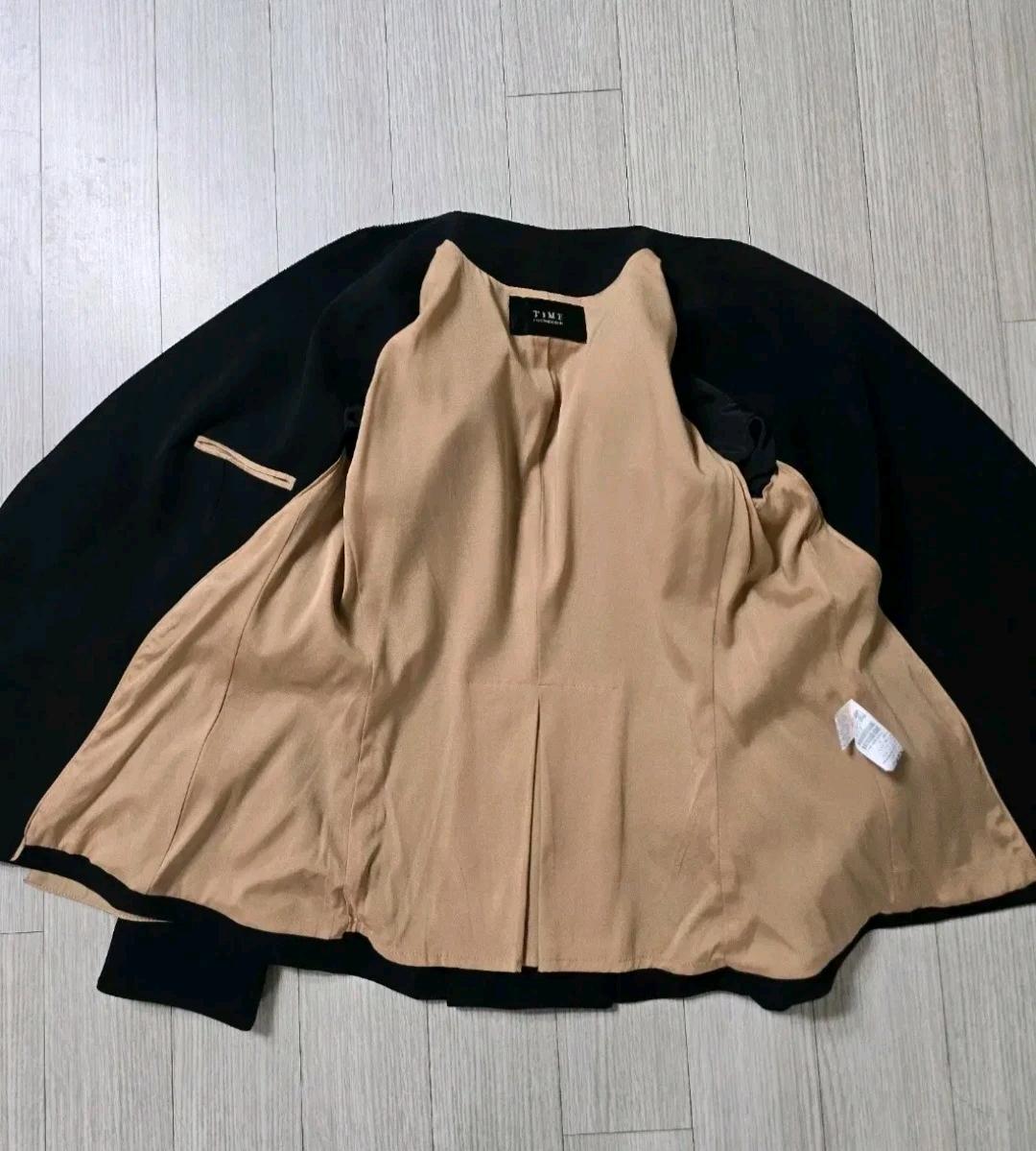 한섬 타임 이중카라 라인 자켓 10